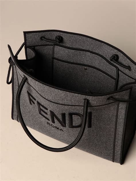 fendi tote bag grey